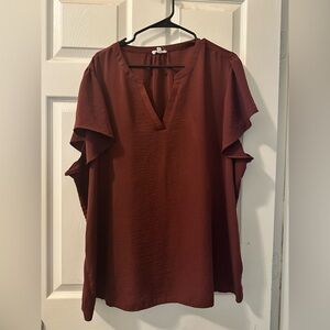 Maurice’s Women's Burgundy Atwood Top size 3x